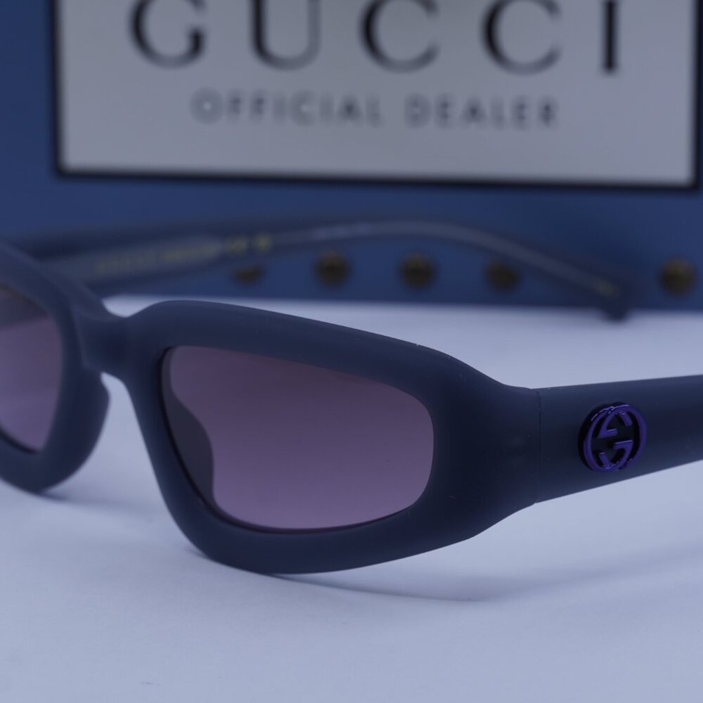 Gucci GG1787S 004 Cat Eye Sunglasses - Milky Grey/Violet - Picture 5 of 11